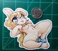 Image 2 of Nougat Bunny Flashing  - Vinyl Sticker