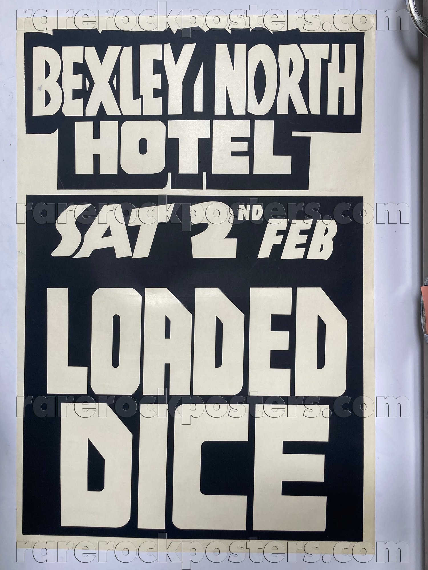 LOADED DICE ~ ORIGINAL 1980 AUSTRALIAN GIG POSTER ~ BEXLEY NORTH ~ SYDNEY