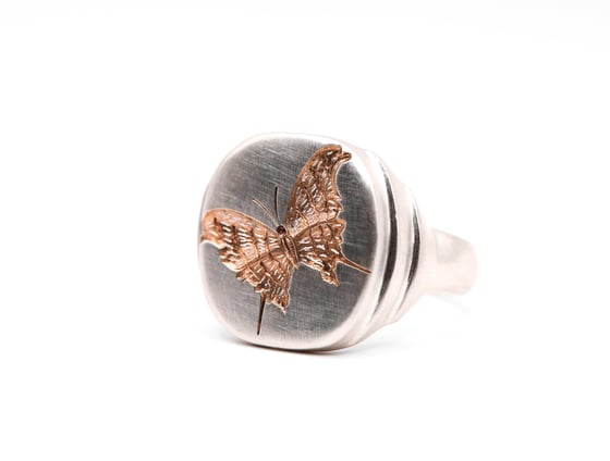 Image of Rose Gold Butterfly Signet