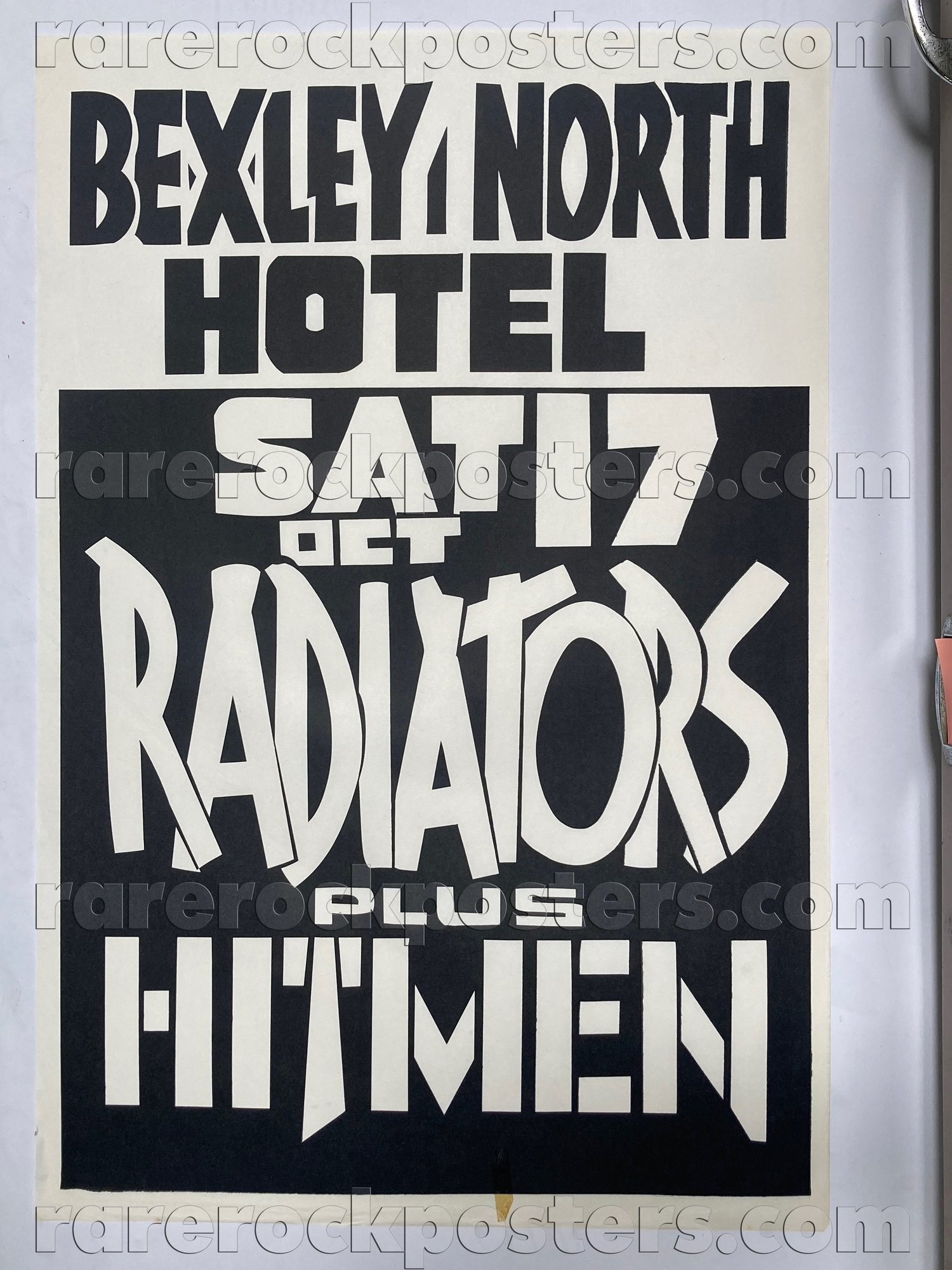 THE RADIATORS / HITMEN ~ ORIGINAL 1981 AUSTRALIAN GIG POSTER ~ BEXLEY NORTH ~ SYDNEY