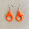 Tangerine Lobster Clasp Earrings