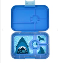 Image 1 of Yumbox Tapas Bento Box 4 Compartments True Blue Shark