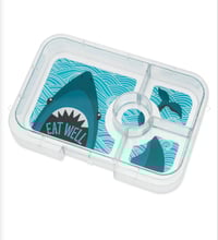 Image 2 of Yumbox Tapas Bento Box 4 Compartments True Blue Shark