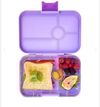 Image 4 of Yumbox Tapas Bento Box 4 Compartments Seville Purple Rainbow Tray