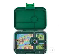 Image 1 of Yumbox Tapas Bento Box 4 Compartments Greenwich Green Tapas NYC Tray
