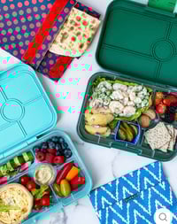 Image 3 of Yumbox Tapas Bento Box 4 Compartments Greenwich Green Tapas NYC Tray