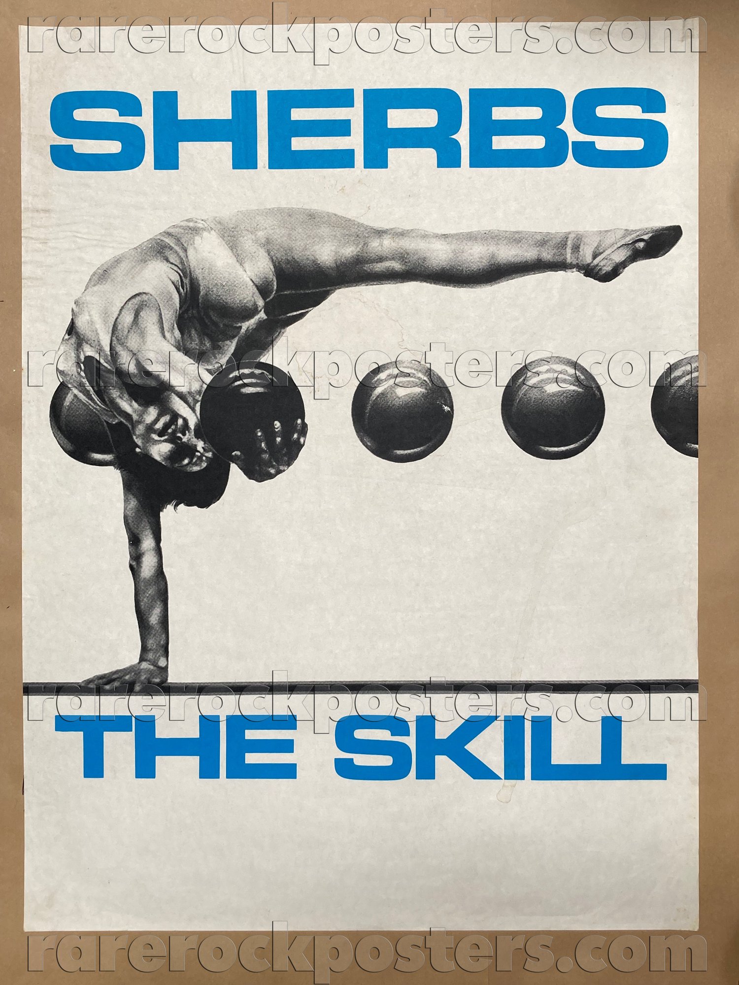 SHERBS ~ THE SKILL ~ ORIGINAL 1980 AUST GIG TOUR BLANK STREET POSTER