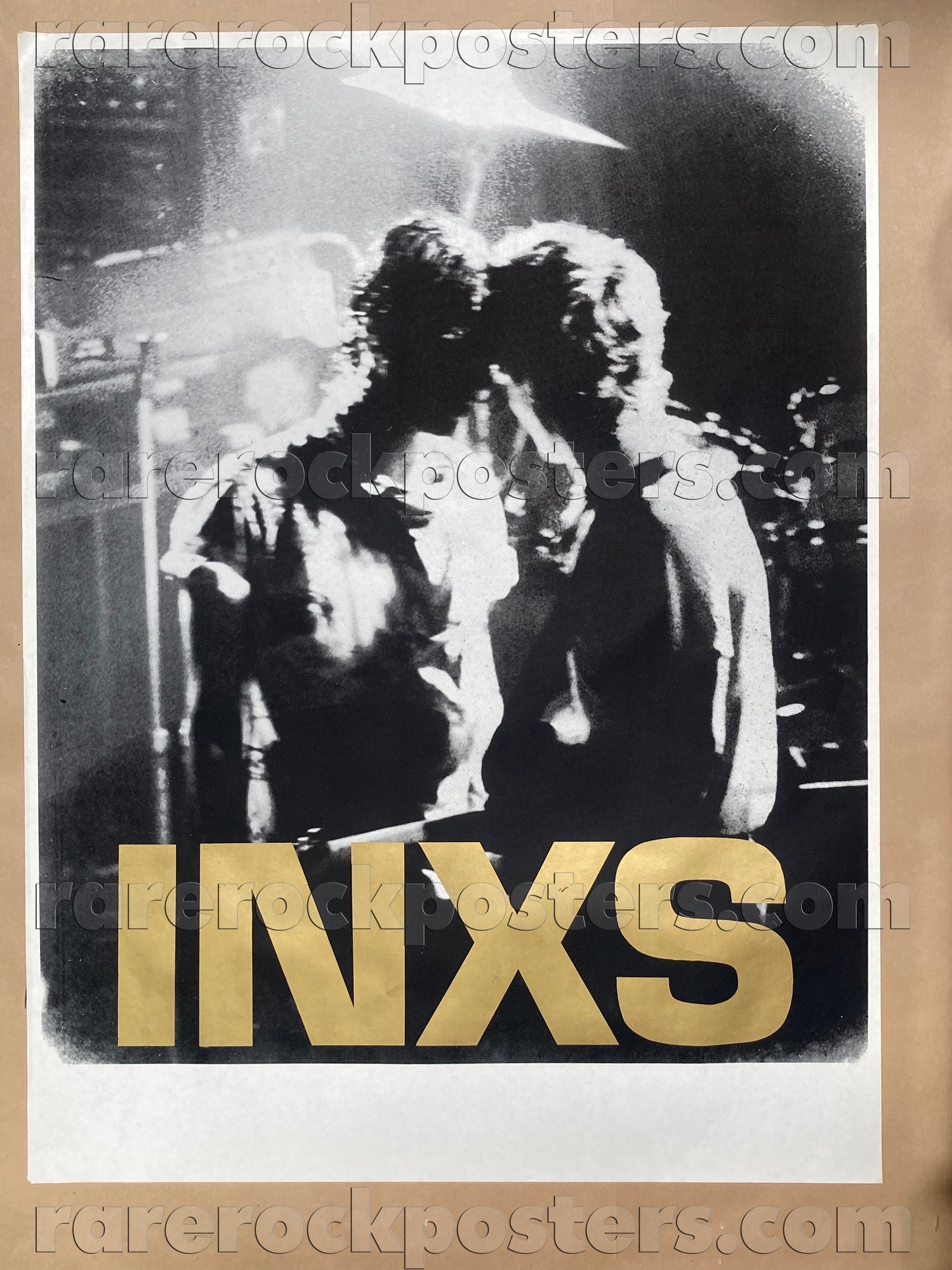 INXS ~ ORIGINAL c.1983 AUSTRALIAN TOUR GIG BLANK STREET POSTER