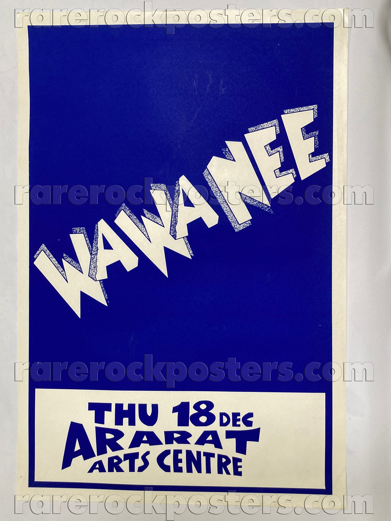 WA WA NEE ~ ORIGINAL 1986 AUSTRALIAN GIG POSTER ~ ARARAT ARTS CENTRE~ VIC