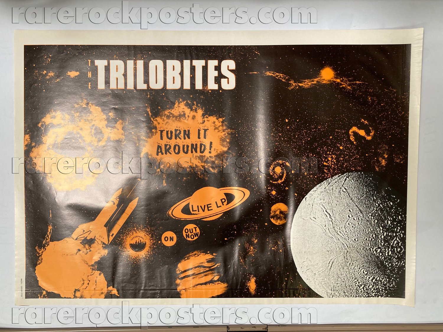 TRILOBITES ~ TURN IT AROUND ~ ORIGINAL 1987 AUST RECORD PROMO / GIG POSTER