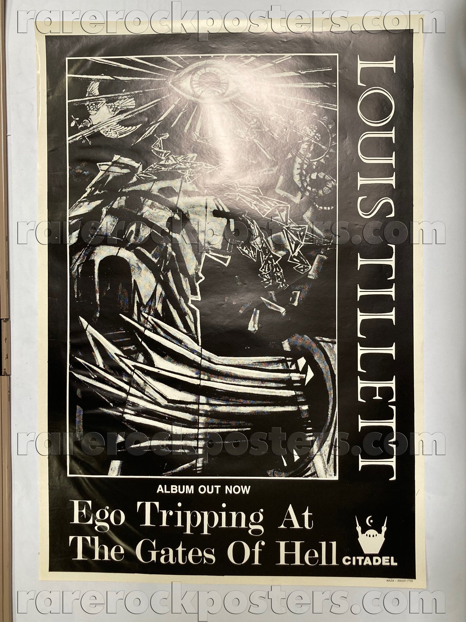 LOUIS TILLETT ~ EGO TRIPPING AT THE GATES OF HELL ~ ORIGINAL 1987 AUST RECORD STORE PROMO POSTER
