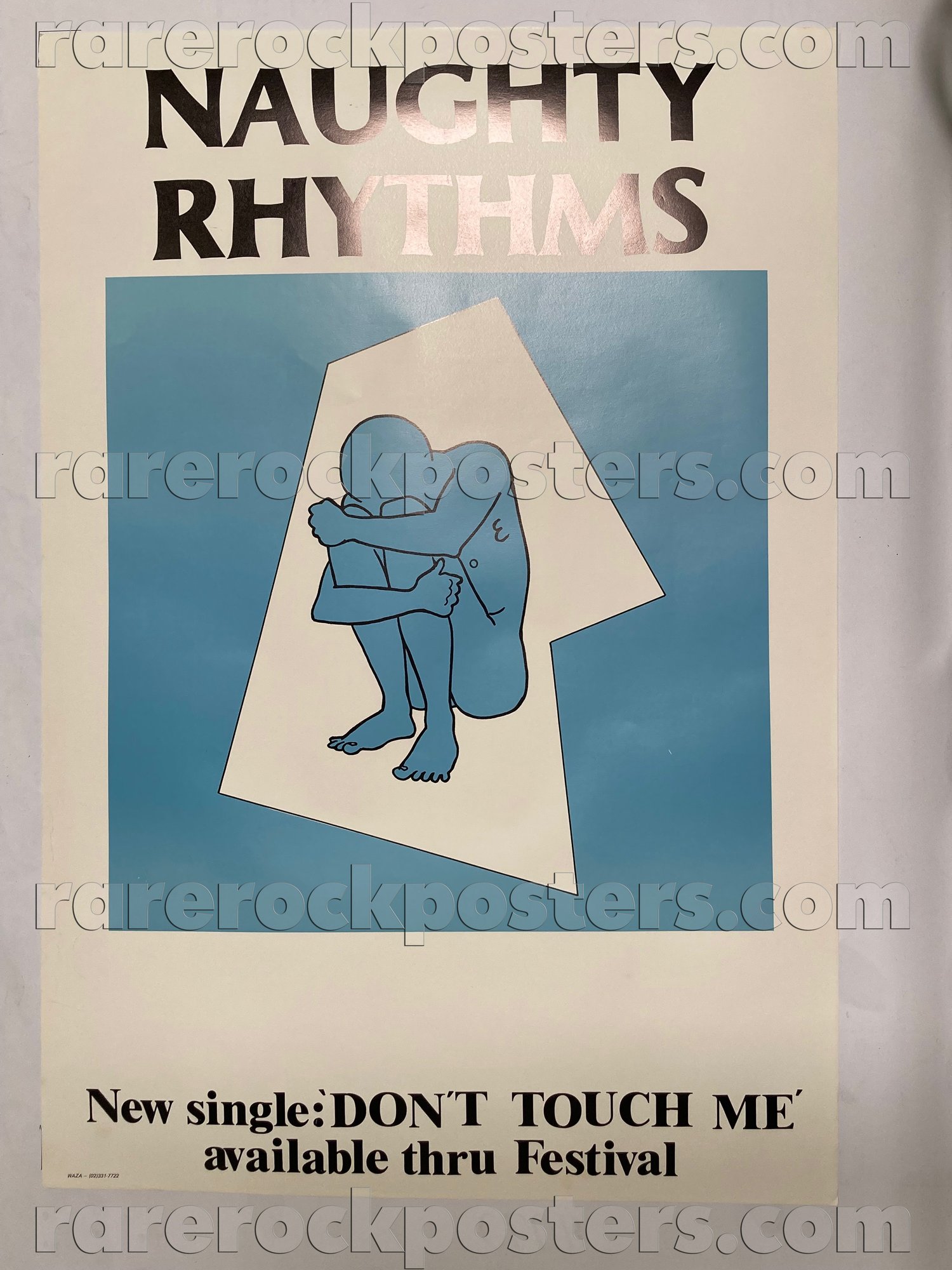 NAUGHTY RHYTHMS ~ DON'T TOUCH ME ~ ORIGINAL 1986 AUSTRALIAN GIG BLANK / RECORD PROMO POSTER