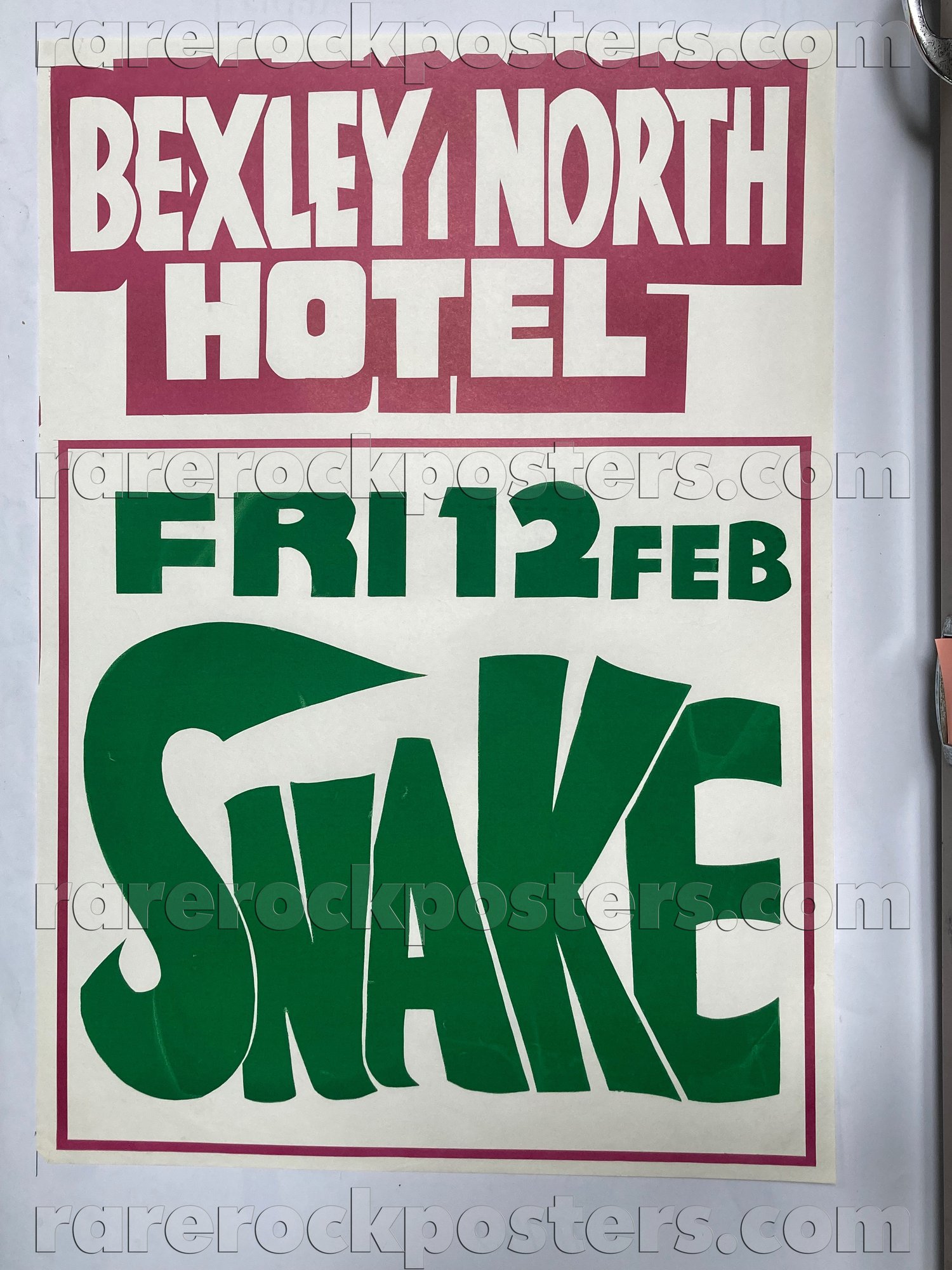 SNAKE ~ ORIGINAL 1982 AUSTRALIAN GIG POSTER ~ BEXLEY NORTH ~ SYDNEY