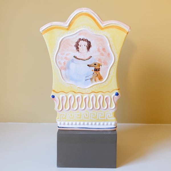 Image of Italian Greyhound Portrait - Romantic Vase 