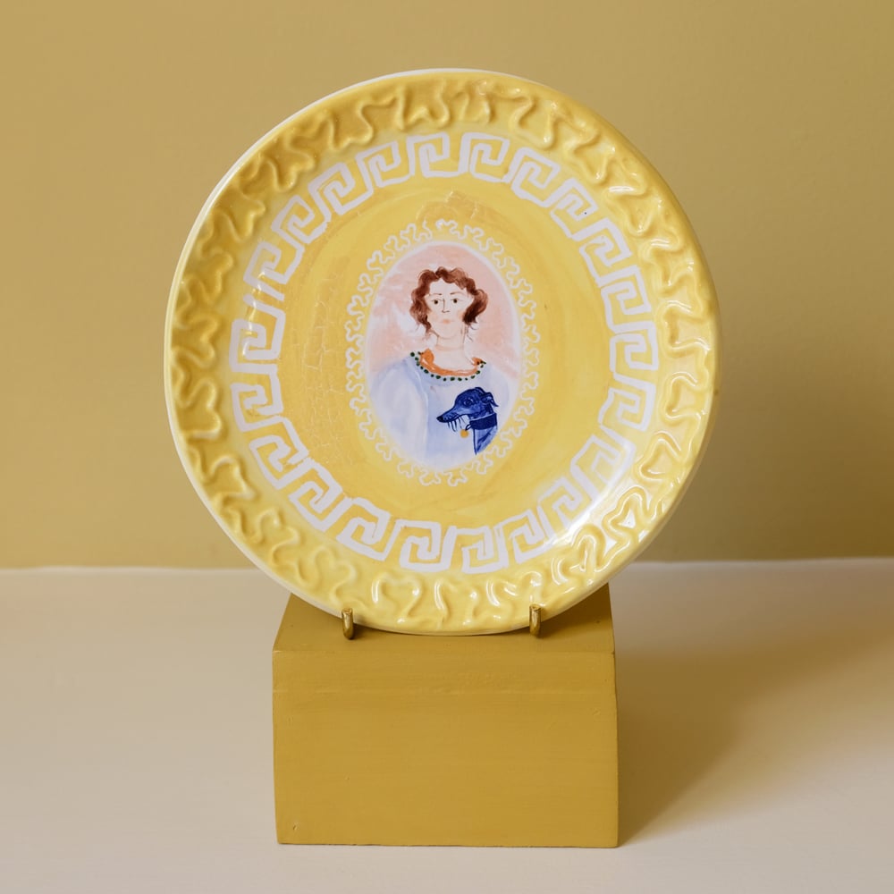 Image of Woman with Sighthound Small Plate