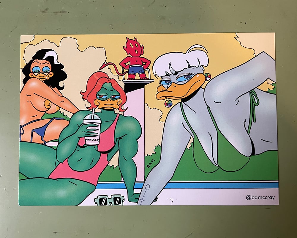 BEAUTIFUL DUCK COMICS MINI PRINT - SKETCH VERSION