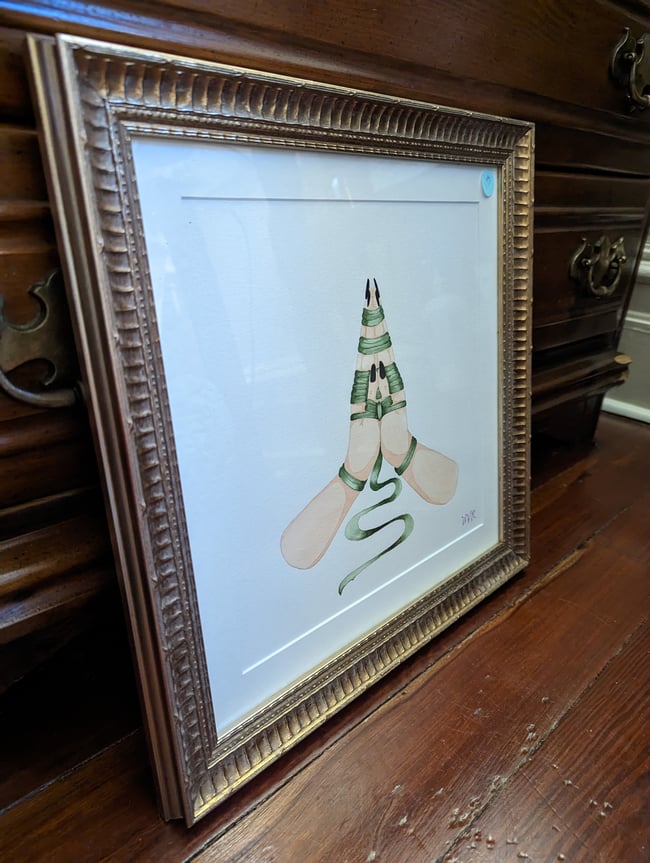 Shibari Prayer Watercolor (framed)