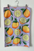 Microfibre Waffle Tea Towel - Lilac Lemons Image 2