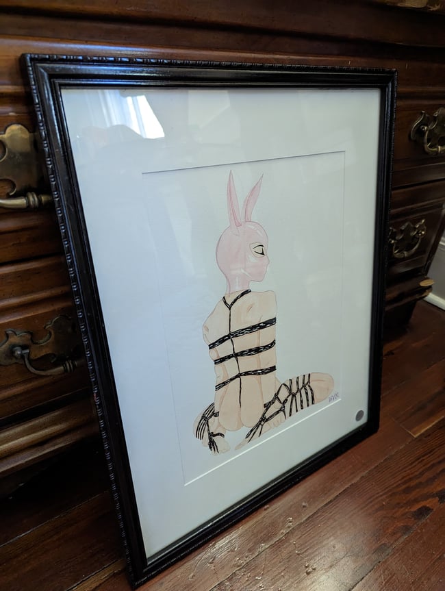 Roxy Shibari Watercolor (framed)