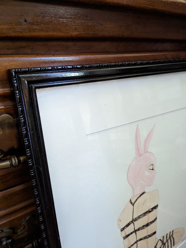 Roxy Shibari Watercolor (framed)