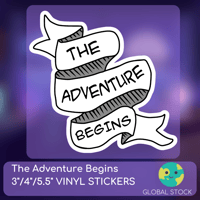 Image 1 of The Adventure Begins Sticker (Critical Role/Dungeons and Dragons-Inspired)