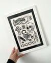 Framed Lino Print Collage - Collection 1