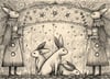 'Rabbit Sanctuary' Original Drawing