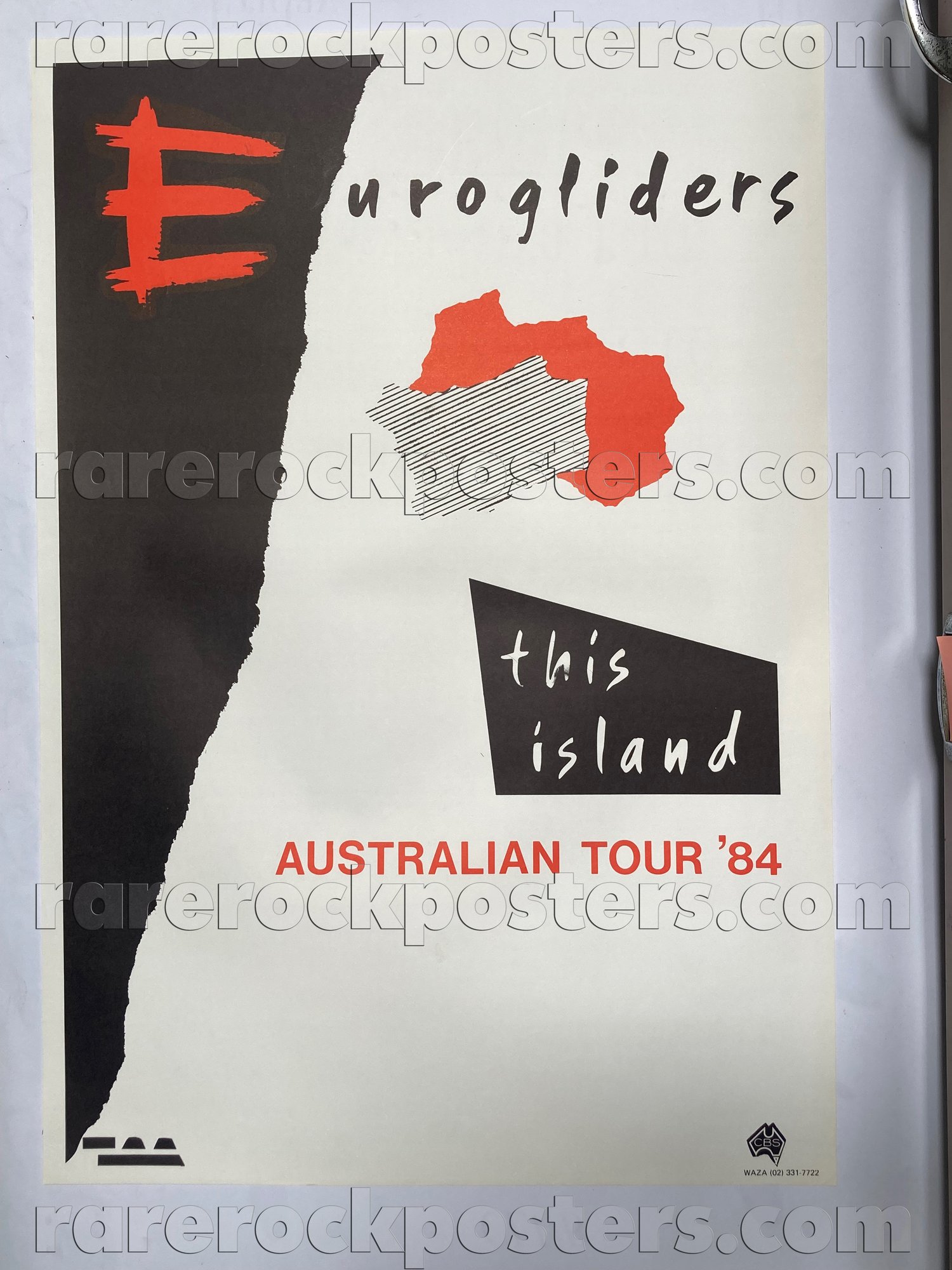 EUROGLIDERS ~ THIS ISLAND ~ ORIGINAL 1984 AUSTRALIAN GIG TOUR BLANK POSTER