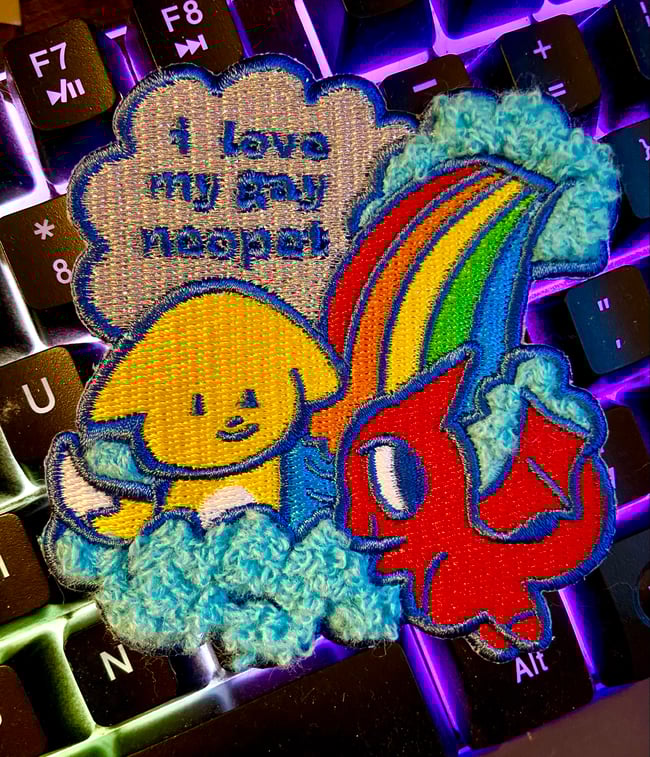 Neopet Rainbow Pool Embroidered Patch wilddaggers
