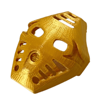 Image 1 of Bionicle Kanohi Pakari (FDM Plastic-printed, Pearl Gold)