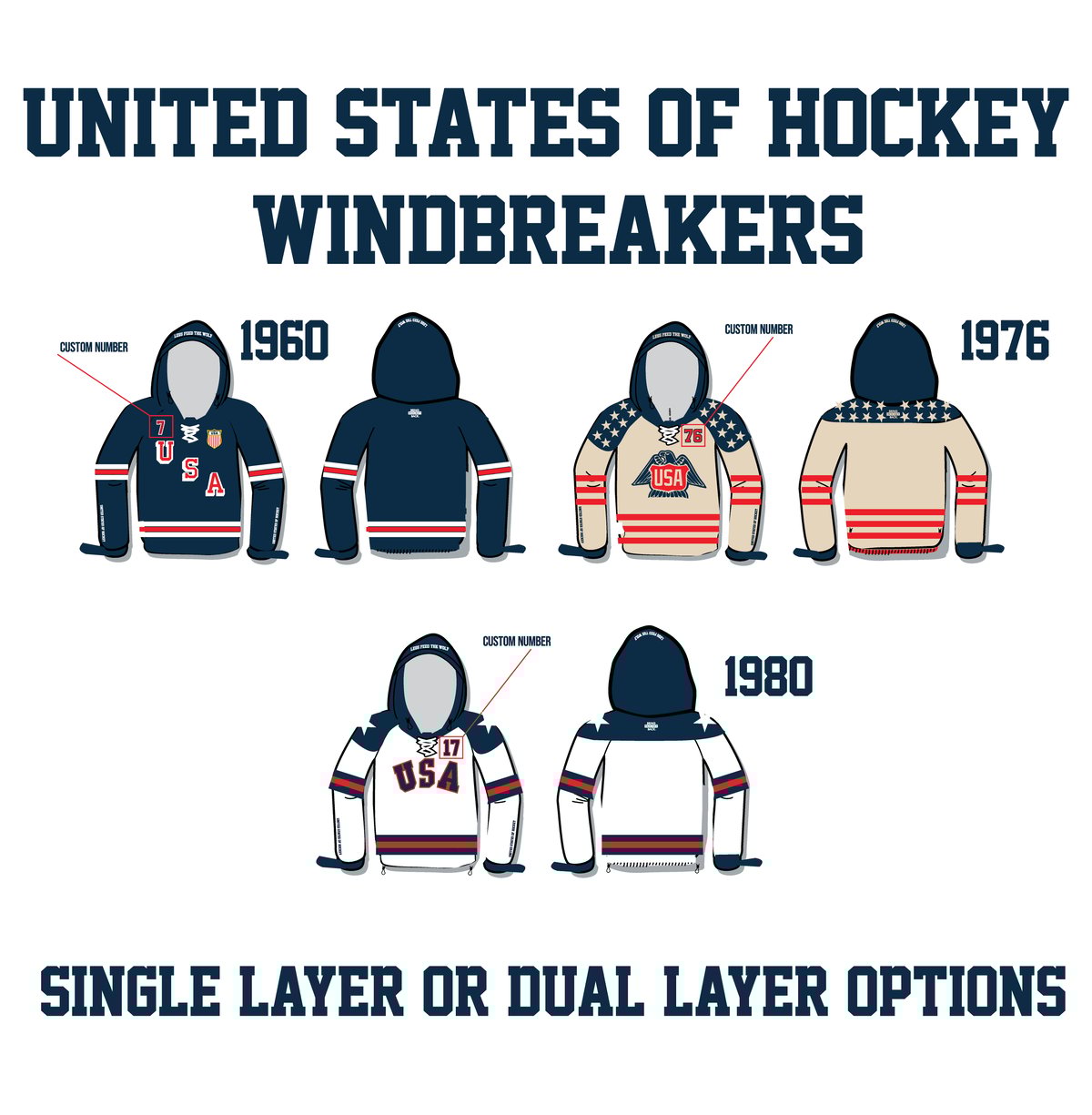 United States of Hockey Tech Windbreakers