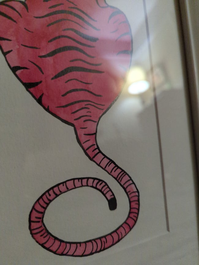 Tiger Tiger original watercolor (framed)