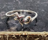 Image 1 of Cross & Heart Ring