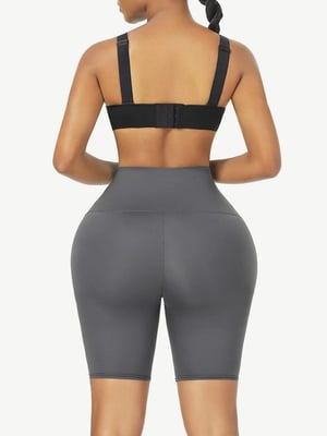 High Waist 2-In-1 Waist Trainer Shorts Mid-Thigh