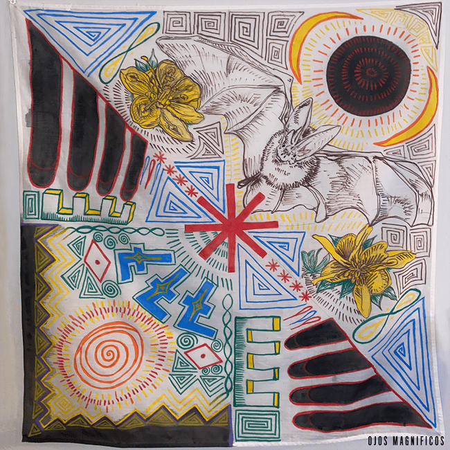 SOLD -  CUSTOM SACRED BANDANA "Divine Heights & Depths With/In" (2022)