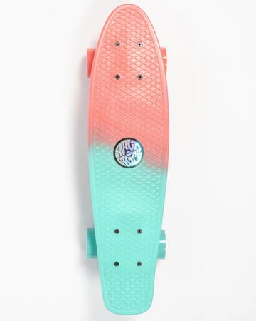 Image of Saltrock retro ride mini cruiser blue / pink 