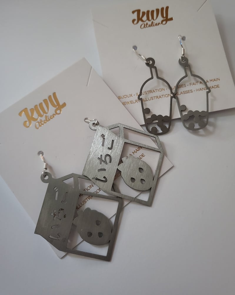 Image of Bubble tea earrings