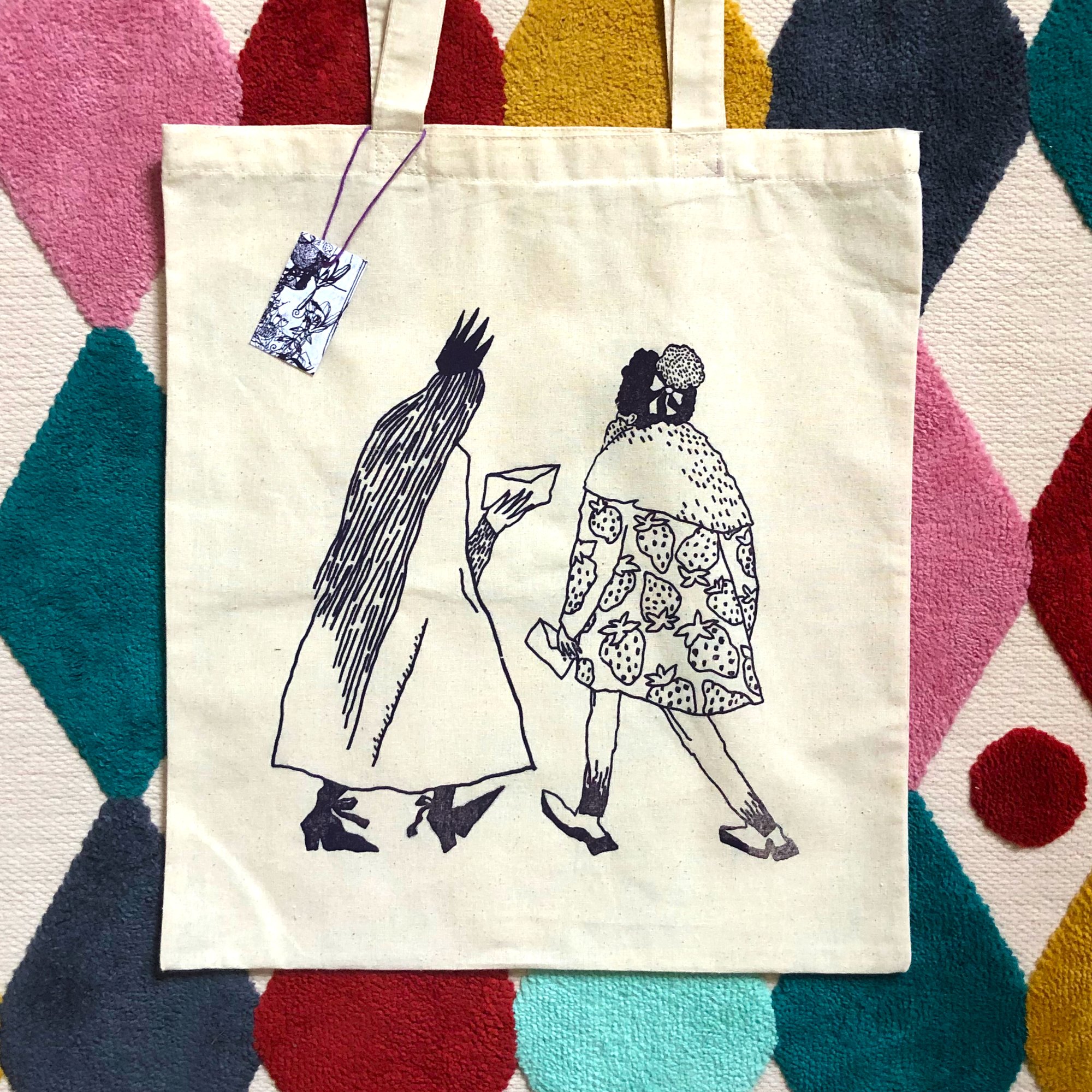 Vintage Witch in Paris Canvas Tote Bag