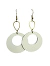BRIGHT WHITE EVELYN LEATHER EARRINGS