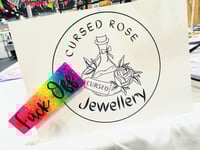 UV Neon Rainbow F*ck Off Hair Clip