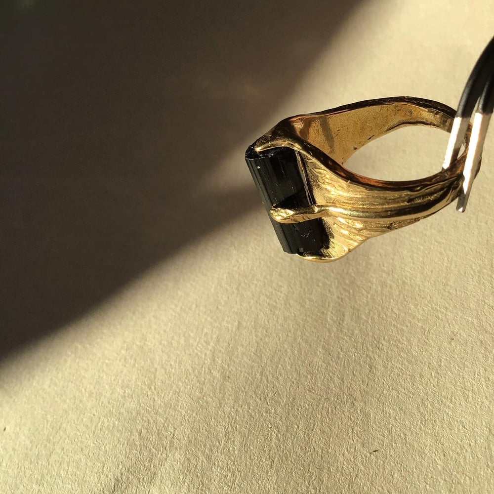 Image of Thin Air Black Tourmaline ring