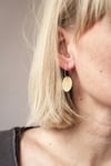 Textured oval drops in a choose of silver or brass 
