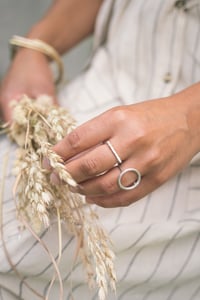 Image 5 of Minimal D ring available in a choose of brass and recycled silver 