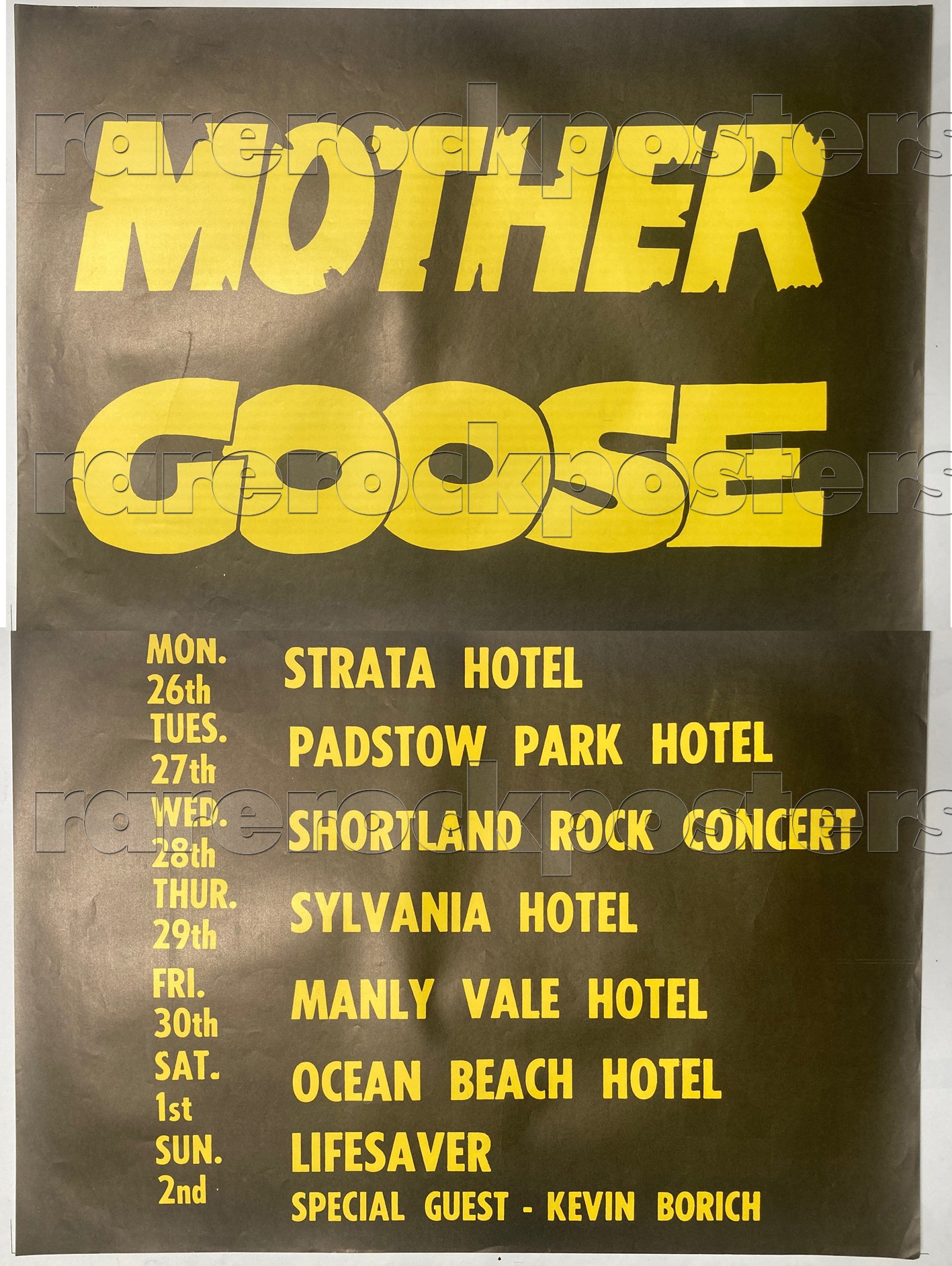 MOTHER GOOSE ~ ORIGINAL 1979 AUSTRALIAN TOUR TWO SHEET STREET POSTER ~ SYDNEY