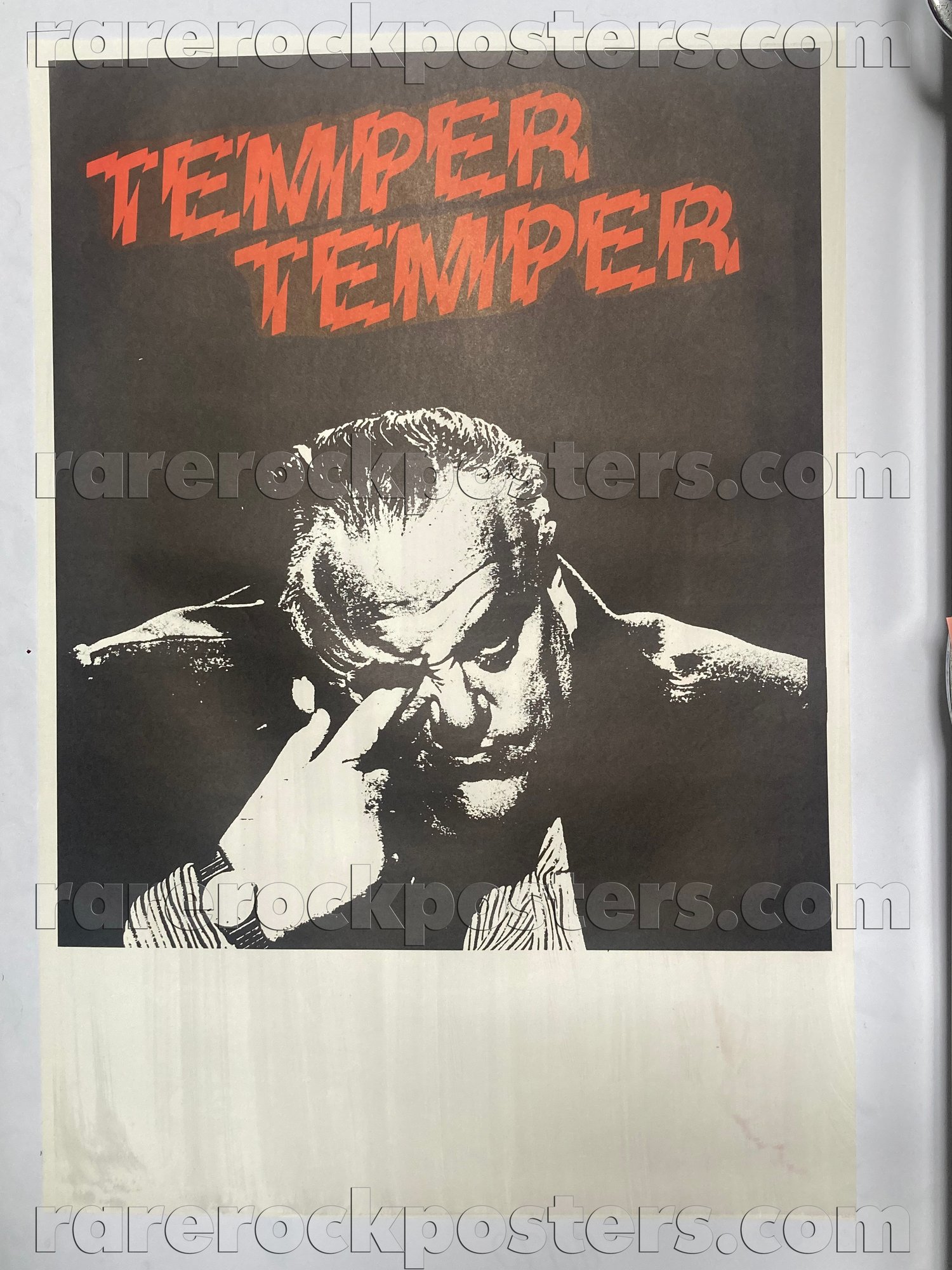 TEMPER! TEMPER! ~ ORIGINAL c.1985 AUSTRALIAN GIG BLANK POSTER