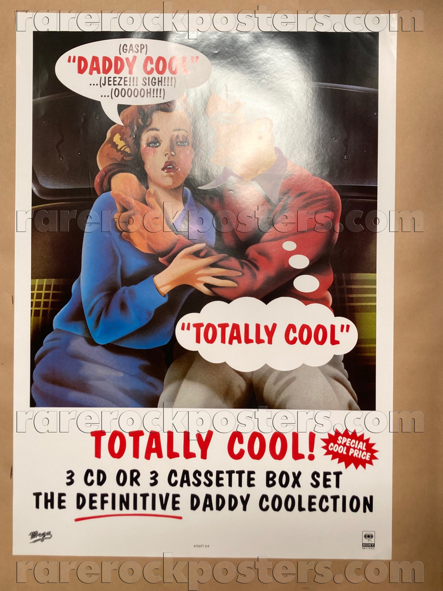 DADDY COOL ~ TOTALLY COOL ~ ORIG 1992 AUSTRALIAN RECORD STORE PROMOTIONAL POSTER
