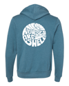 Nurses Are Swell Zip Hoody - HEATHER DEEP TEAL