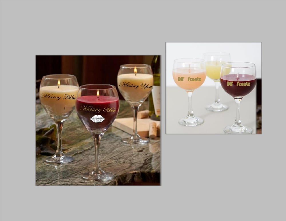 Image of WINE GLASS CANDLE