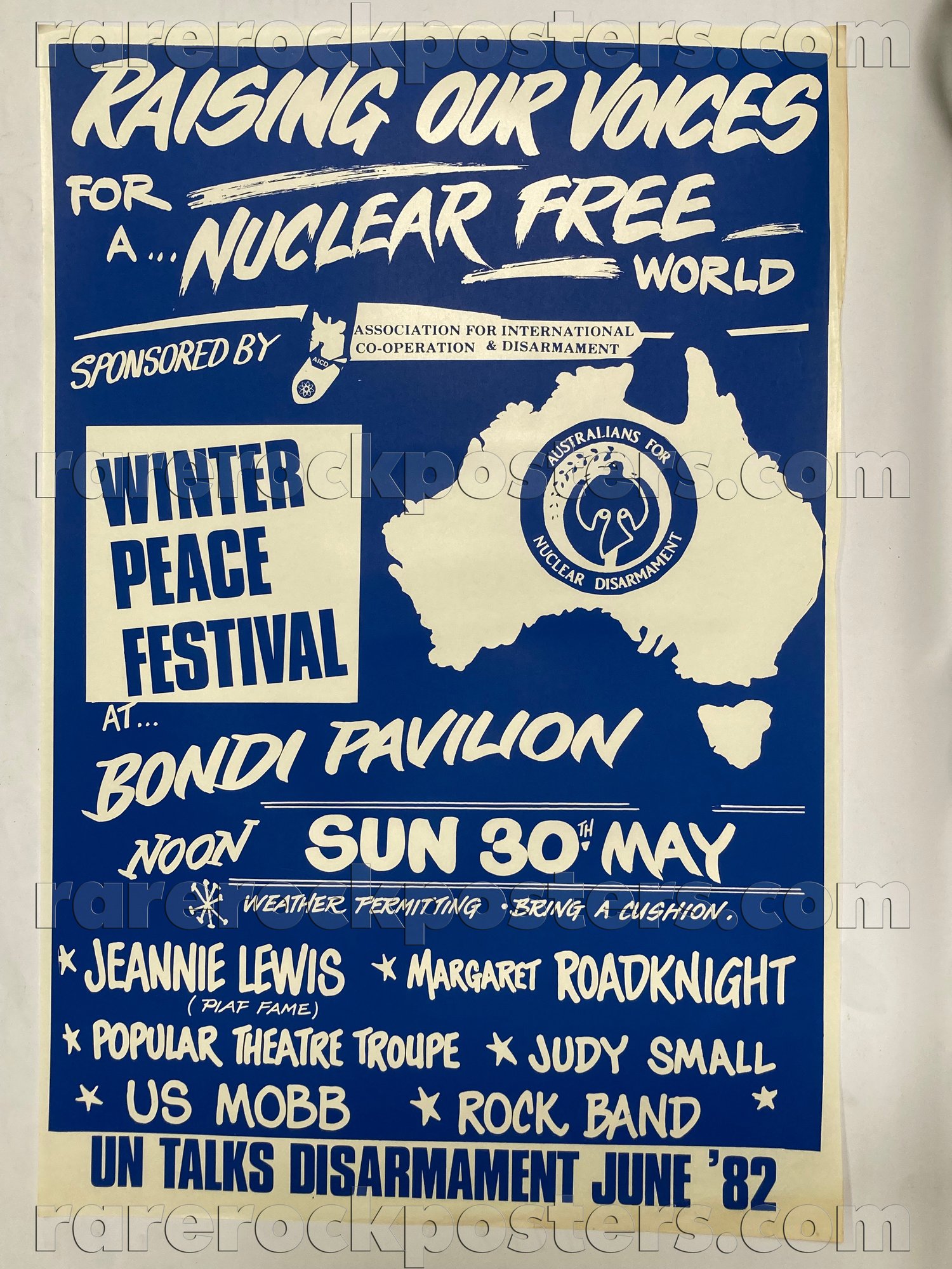 MARGARET ROADKNIGHT / US MOB / JEANNIE LEWIS / JUDY SMALL ~ ORIGINAL 1982 AUSTRALIAN GIG POSTER