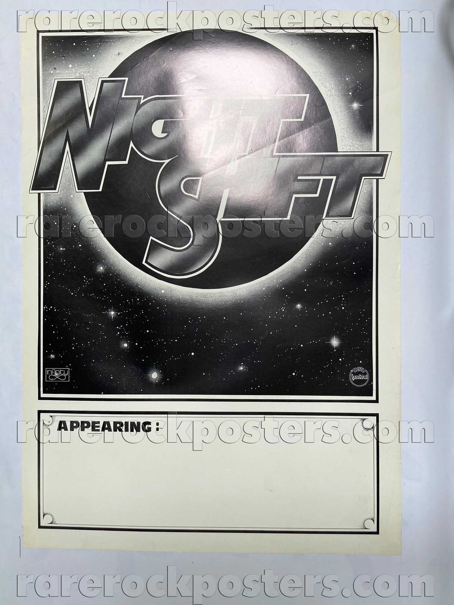 NIGHT SHIFT ~ ORIGINAL 1979 AUSTRALIAN GIG BLANK POSTER